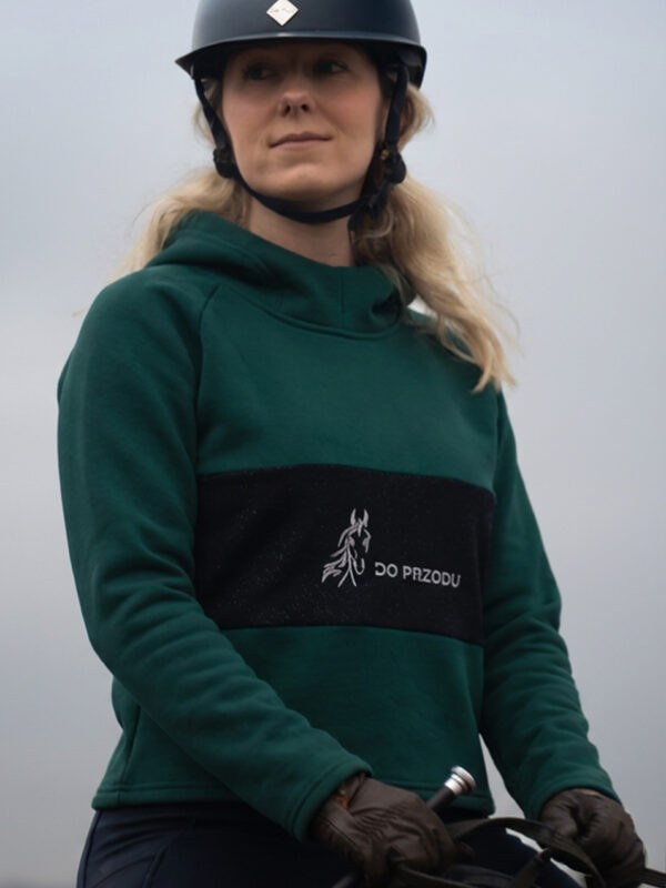 Zielona Bluza Damska Do Przodu